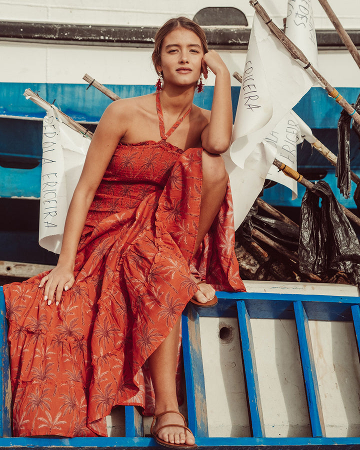 VESTIDO GARDA ORANGE PALMS PREVENTA