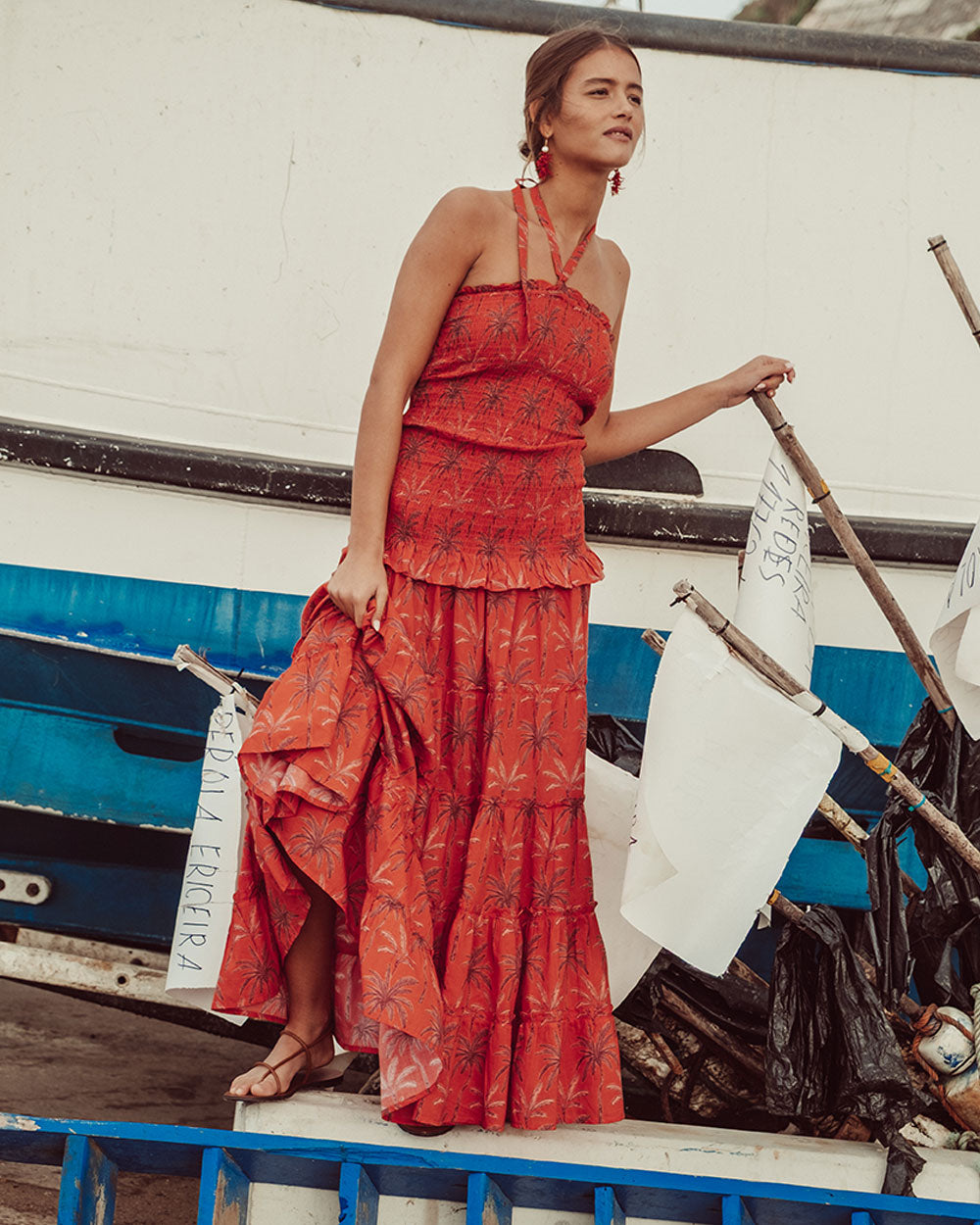 VESTIDO GARDA ORANGE PALMS PREVENTA