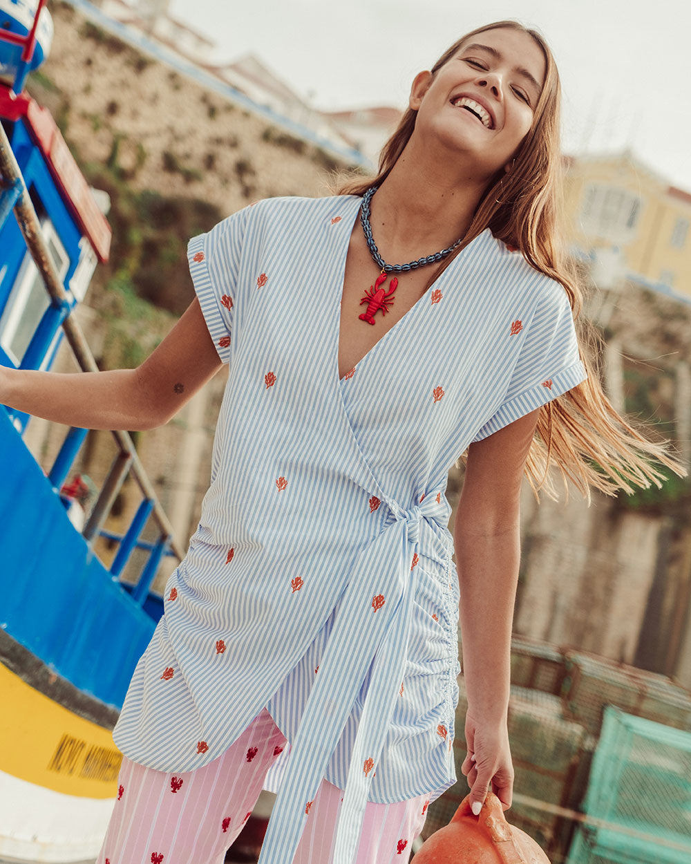 VESTIDO MARINHA BLUE WHITE STRIPES