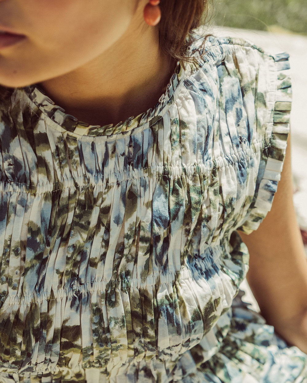 BLUSA MALVA FLORAL BLUE