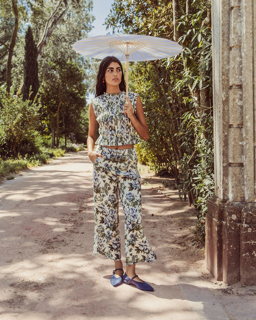 PANTALON VIOLETA FLORAL BLUE
