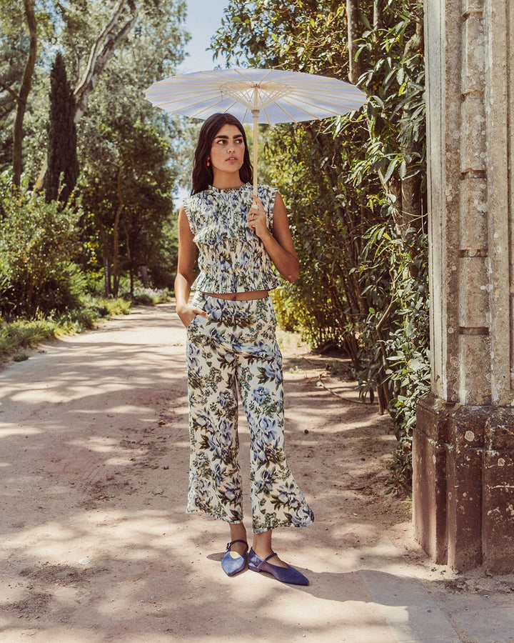 PANTALON VIOLETA FLORAL BLUE