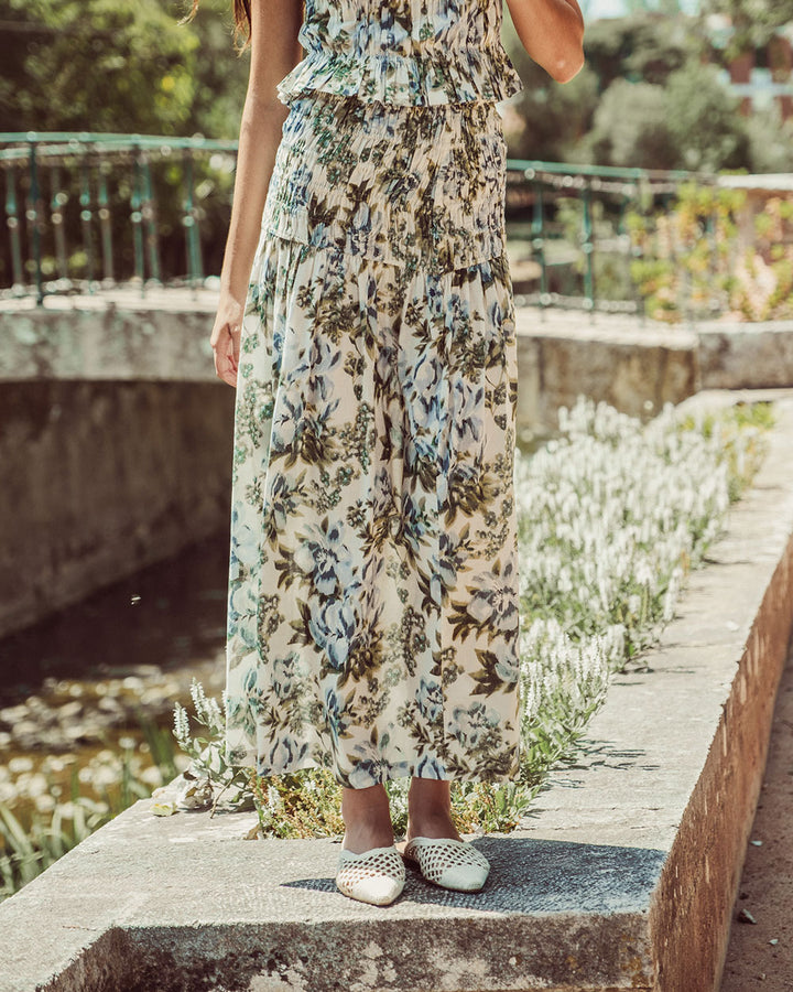 FALDA CELESTINA FLORAL BLUE