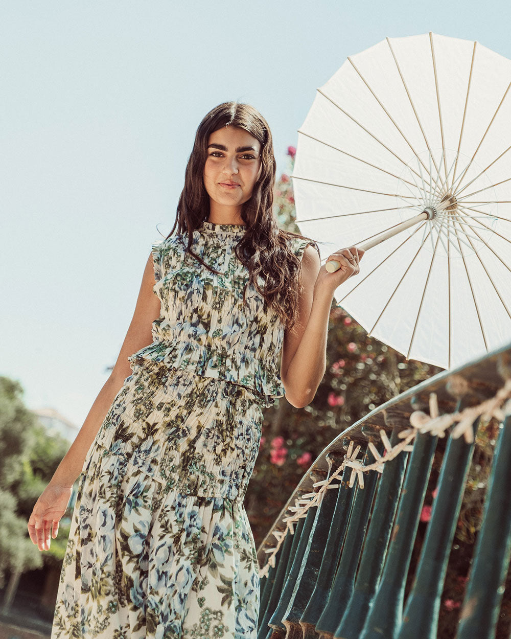 FALDA CELESTINA FLORAL BLUE