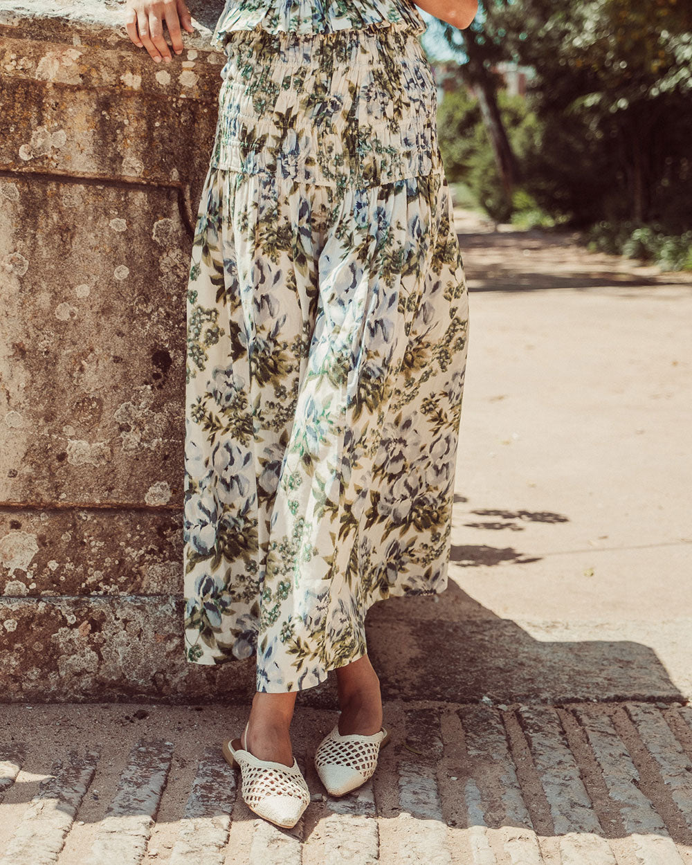 FALDA CELESTINA FLORAL BLUE