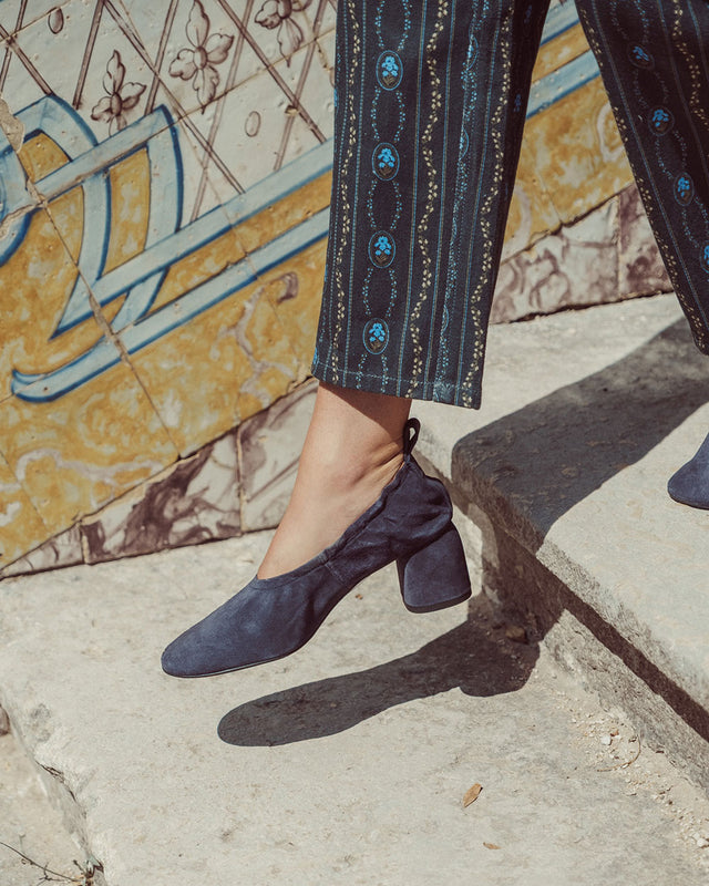 ZAPATO CON TACON SORA NAVY BLUE
