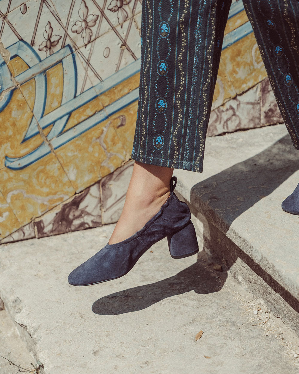 ZAPATO CON TACON SORA NAVY BLUE