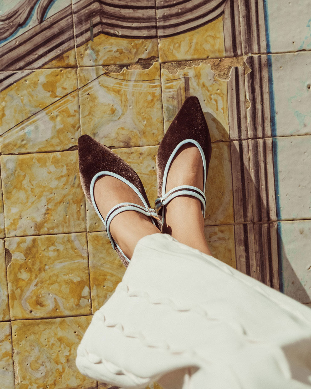 BALLERINA JANE CHOCOLATE/LIGHT BLUE
