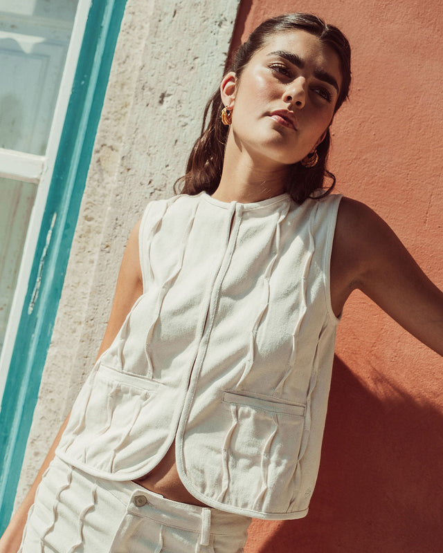 VEST IRINA DENIM CRUDO