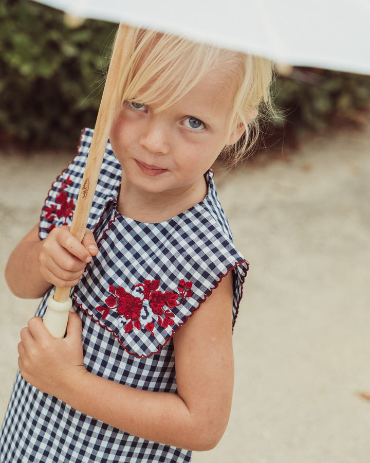 VESTIDO AMELIA PETITE NAVY VICHY