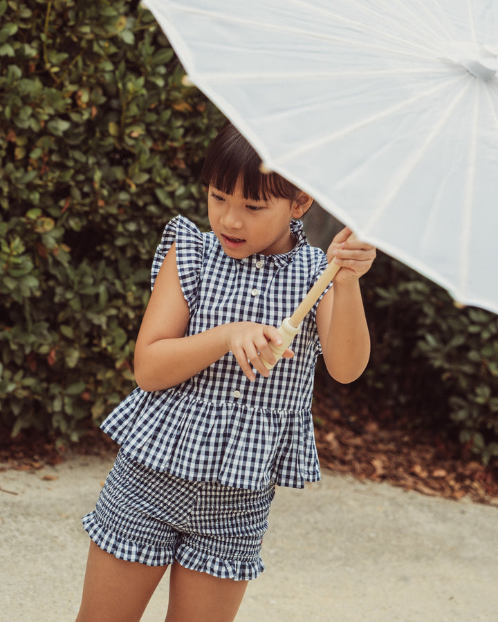 BLUSA LILOU PETITE NAVY VICHY