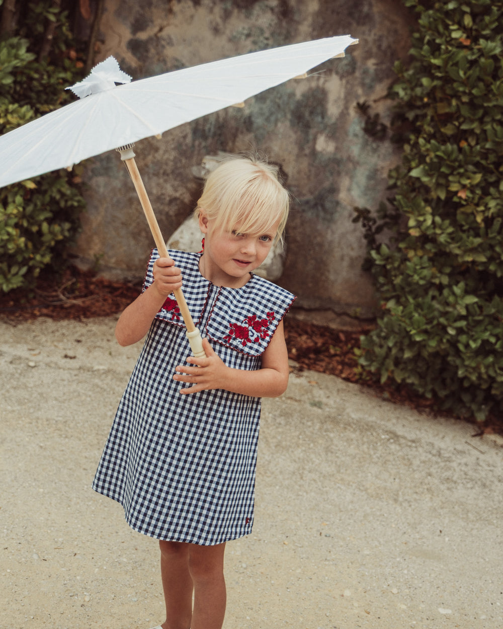 VESTIDO AMELIA PETITE NAVY VICHY