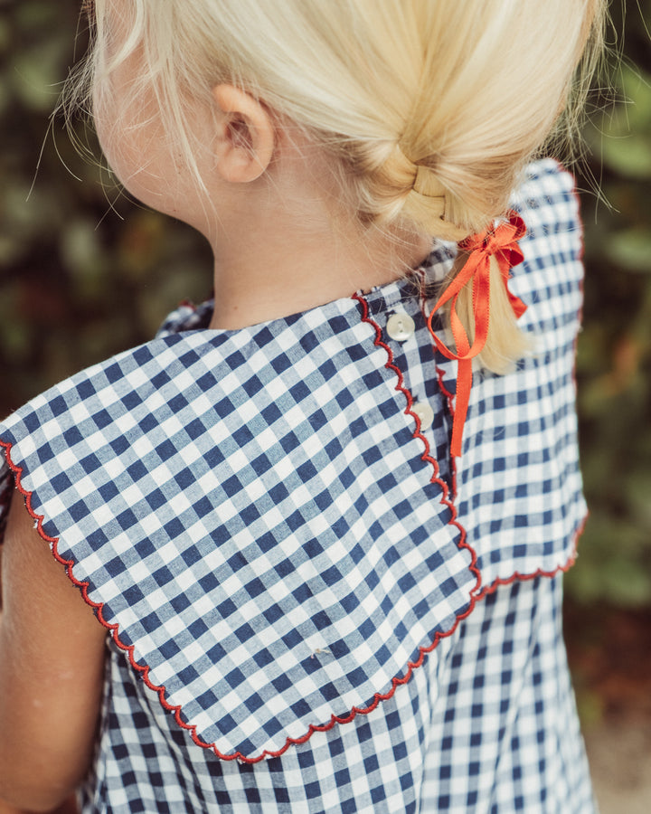 VESTIDO AMELIA PETITE NAVY VICHY