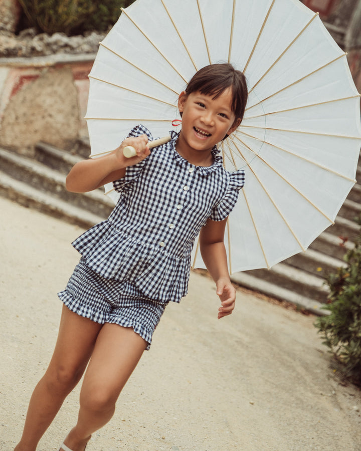 BLUSA LILOU PETITE NAVY VICHY