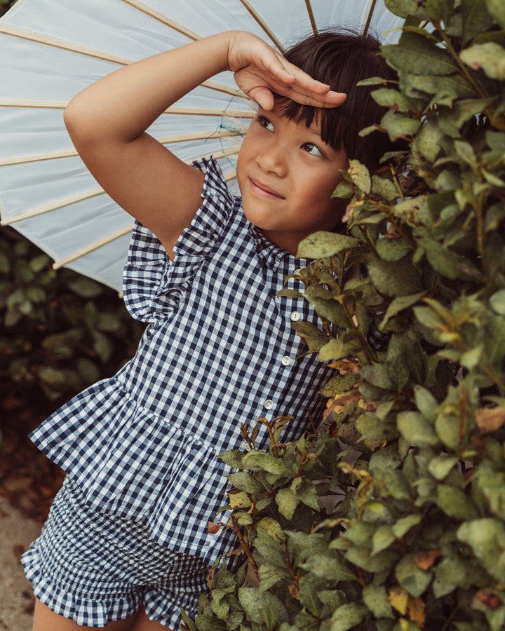 BLUSA LILOU PETITE NAVY VICHY