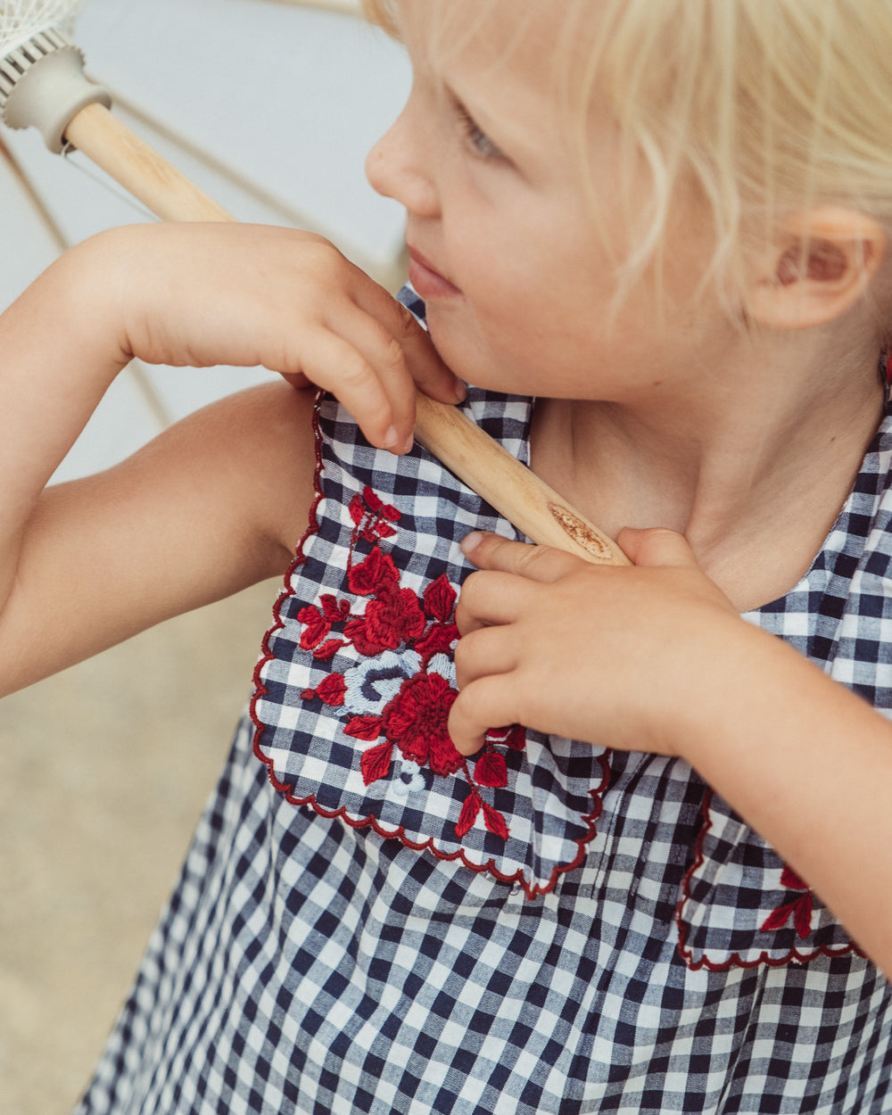 VESTIDO AMELIA PETITE NAVY VICHY