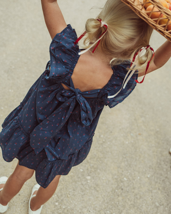 VESTIDO LILY PETITE BLUE RED ORCHID