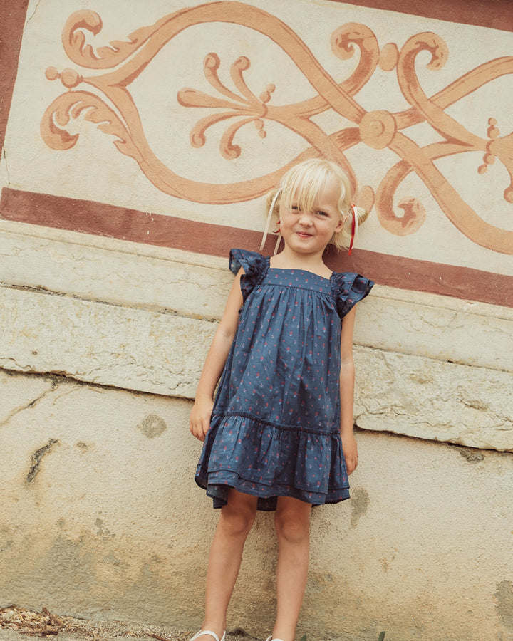 VESTIDO LILY PETITE BLUE RED ORCHID