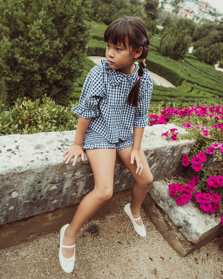 BLUSA CAPRIOLE PETITE NAVY VICHY