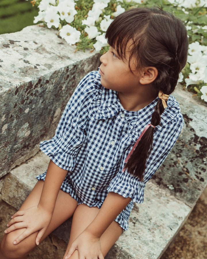 BLUSA CAPRIOLE PETITE NAVY VICHY