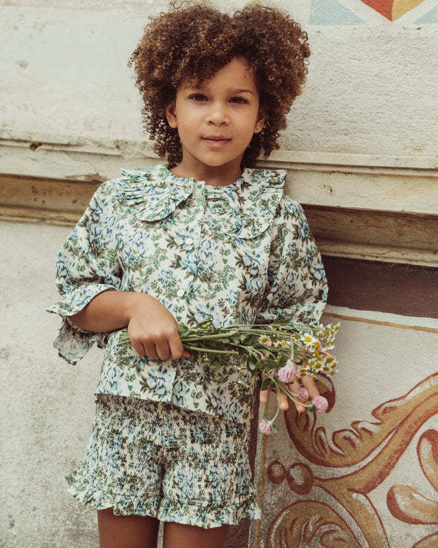 BLUSA CAPRIOLE PETITE FLORAL BLUE