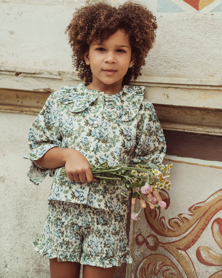 BLUSA CAPRIOLE PETITE FLORAL BLUE