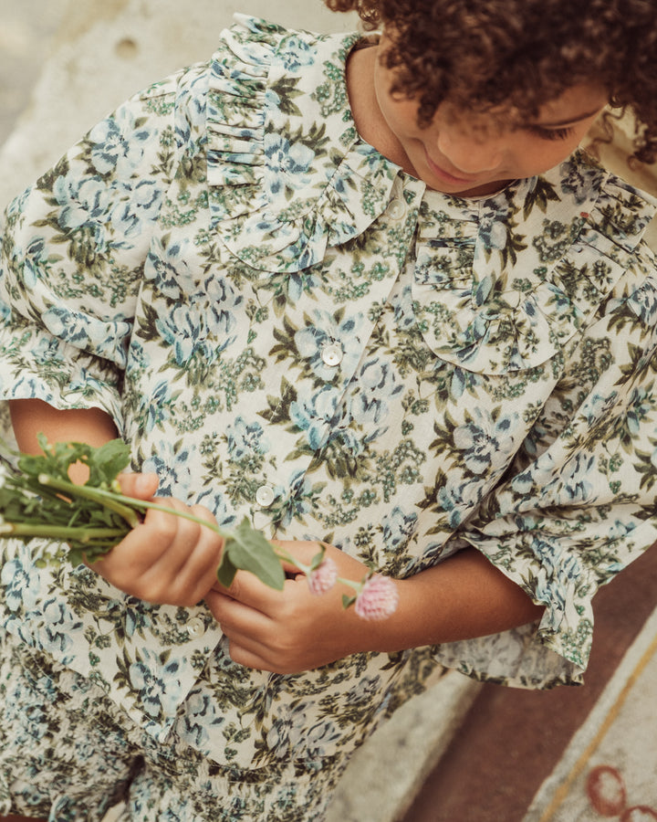 BLUSA CAPRIOLE PETITE FLORAL BLUE