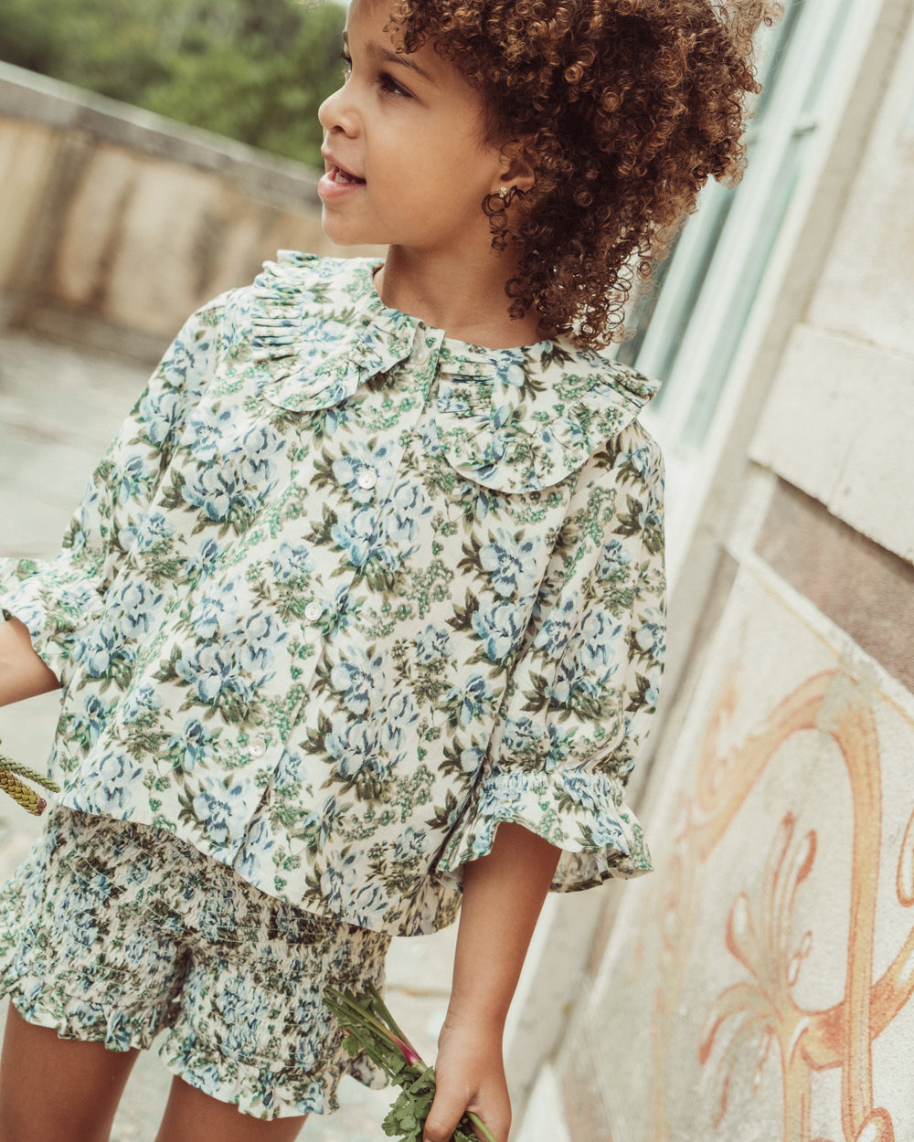 BLUSA CAPRIOLE PETITE FLORAL BLUE