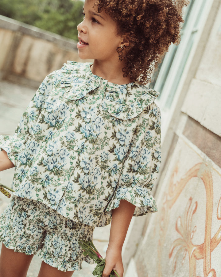 BLUSA CAPRIOLE PETITE FLORAL BLUE