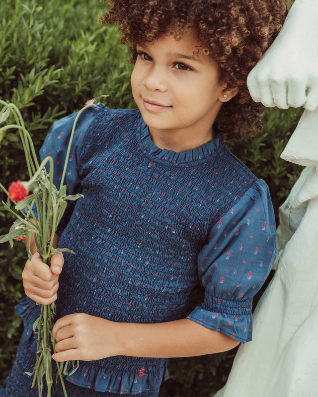 BLUSA SAFI PETIT BLUE RED ORCHID