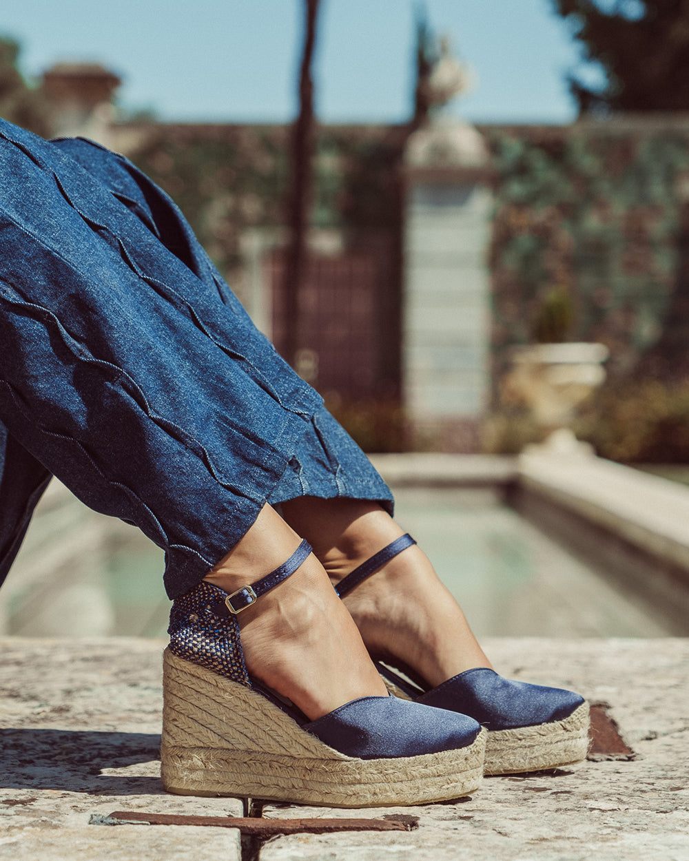 CUÑA YUTE VERENA NAVY BLUE