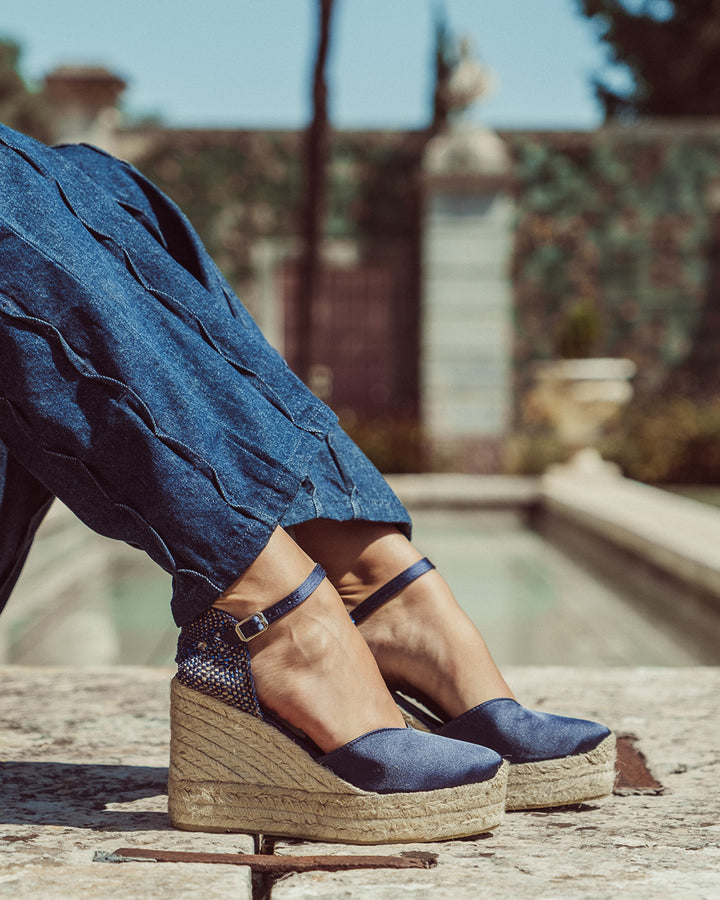 CUÑA YUTE VERENA NAVY BLUE