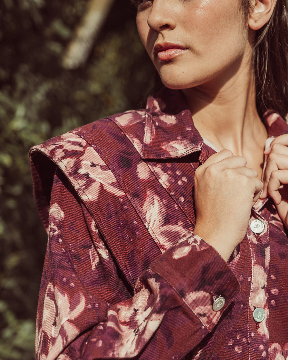 CHAQUETA FELICIA FLORAL BURGUNDY