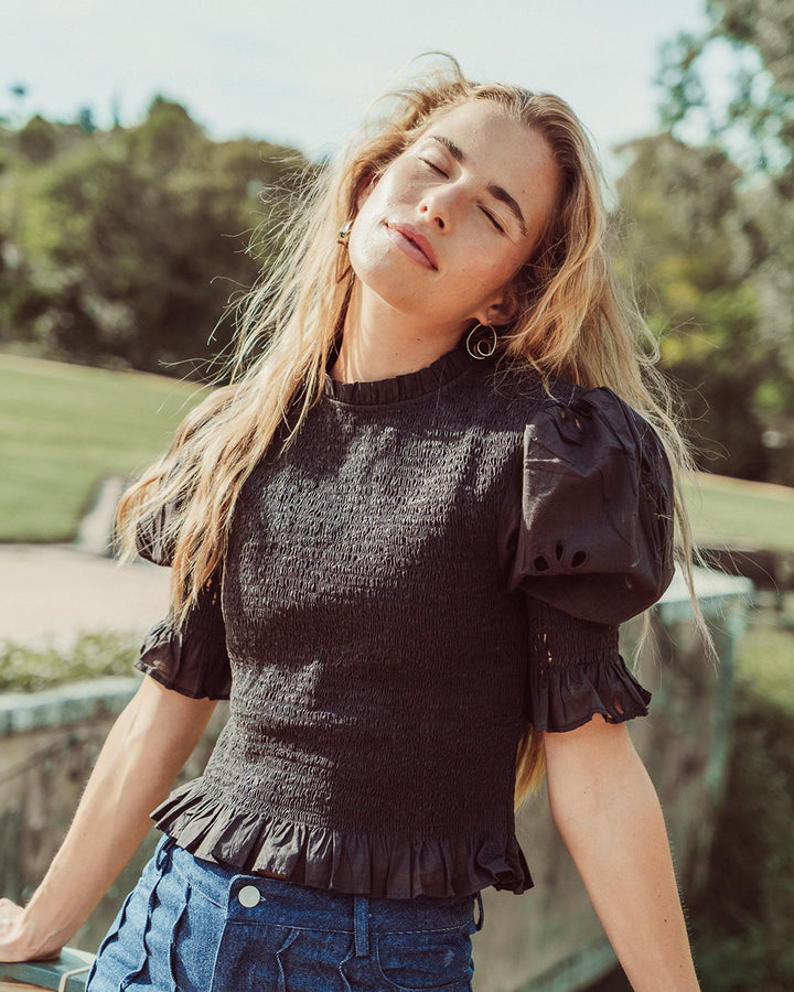 BLUSA SAFI BLACK BRODERIE