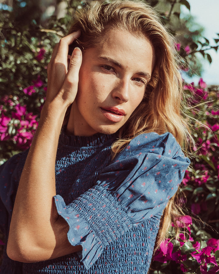 BLUSA SAFI DENIM RED BLUE ORCHID