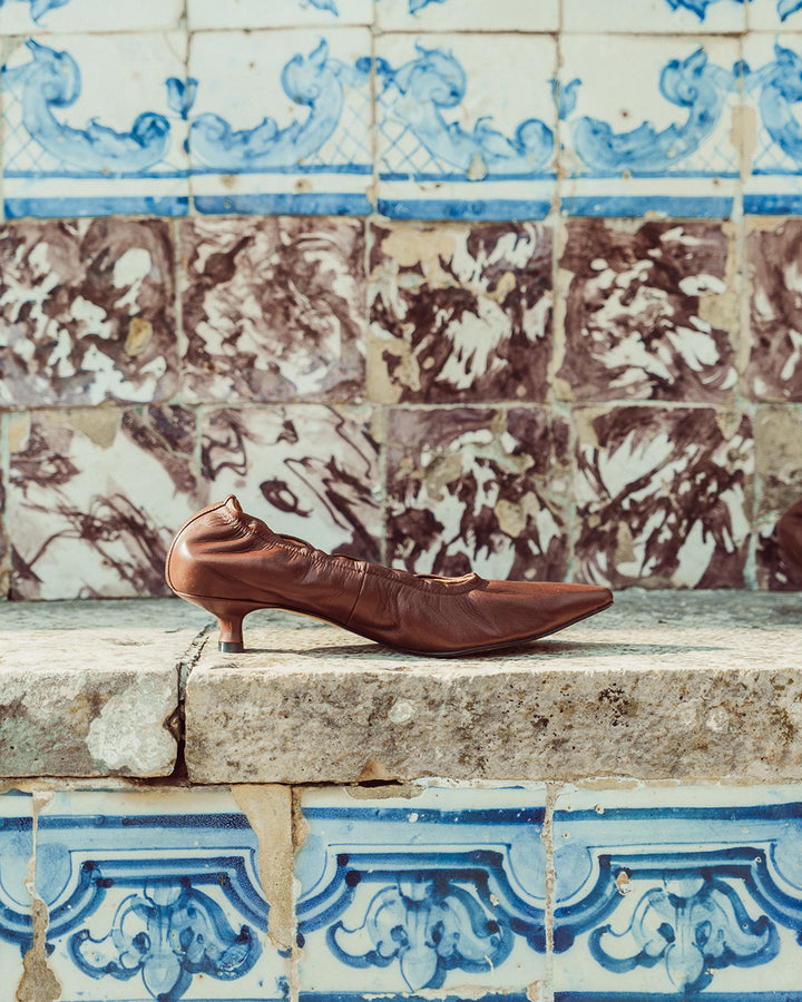 ZAPATO CON TACO MIKA CARAMELO