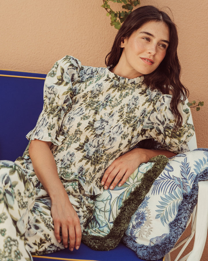 BLUSA SAFI FLORAL BLUE