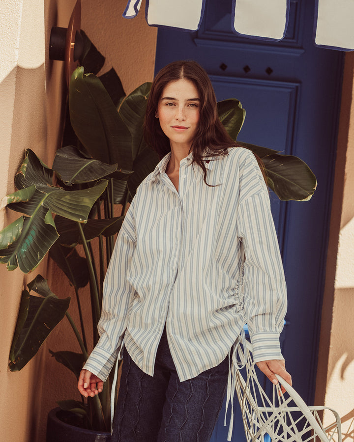 CAMISA AZHAR LIGHT BLUE STRIPES