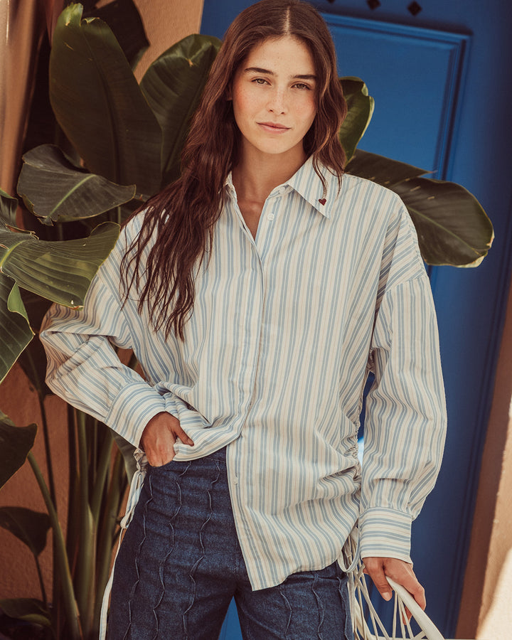 CAMISA AZHAR LIGHT BLUE STRIPES