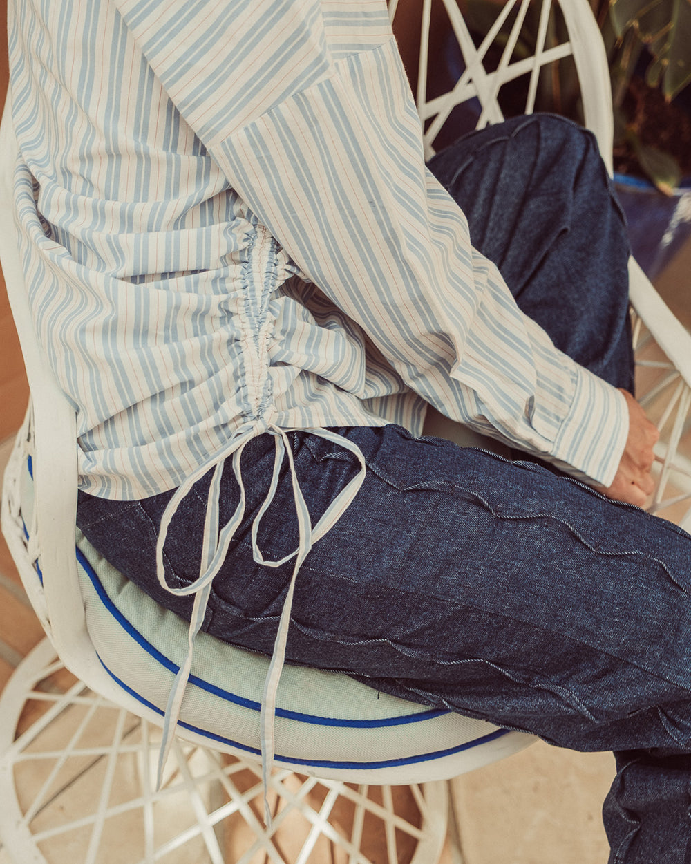 CAMISA AZHAR LIGHT BLUE STRIPES