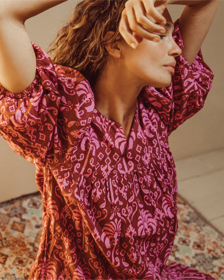 VESTIDO LAYLA PINK PALM