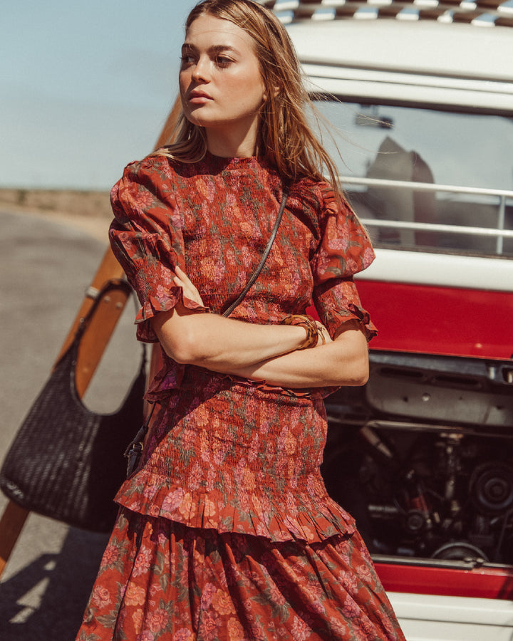 BLUSA SAFI RED FLOWERS