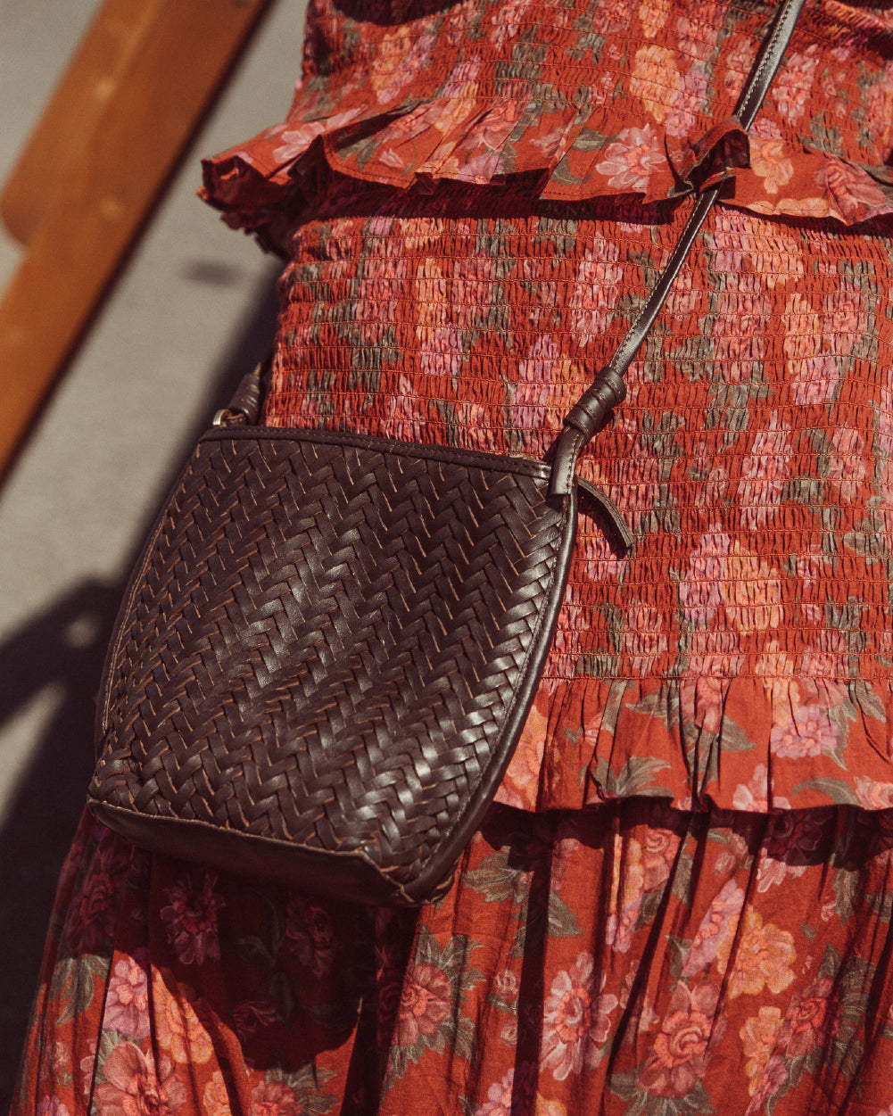 FALDA STRADA RED FLOWERS