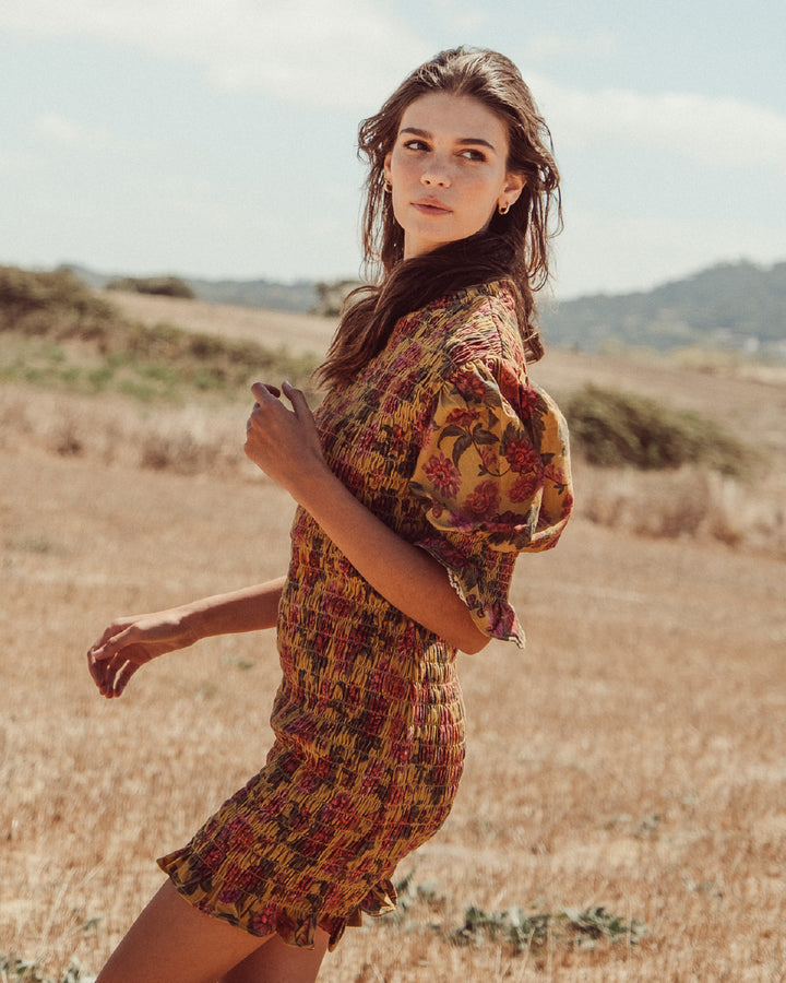 VESTIDO DALIA YELLOW FLOWERS
