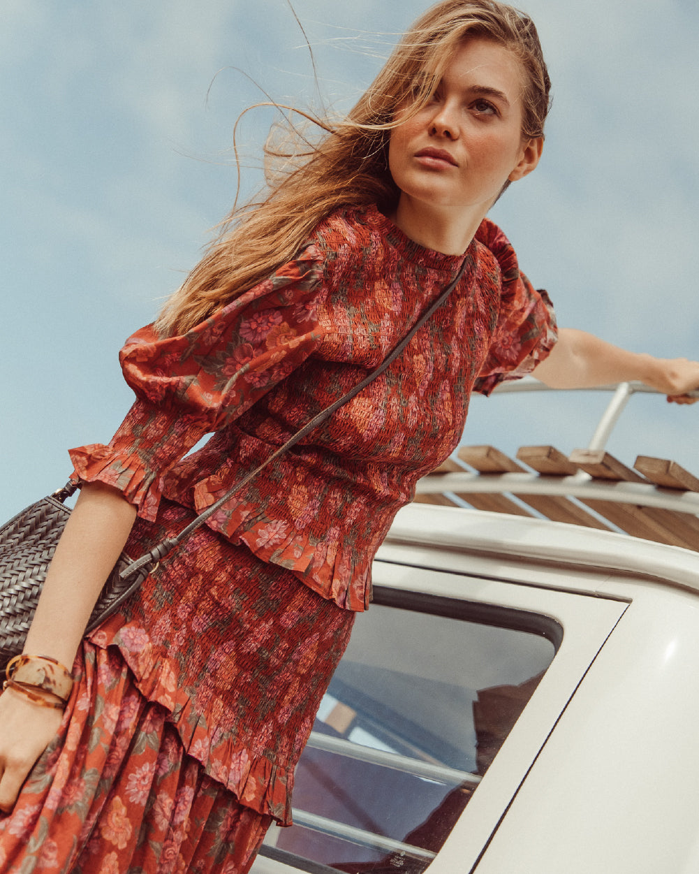 BLUSA SAFI RED FLOWERS