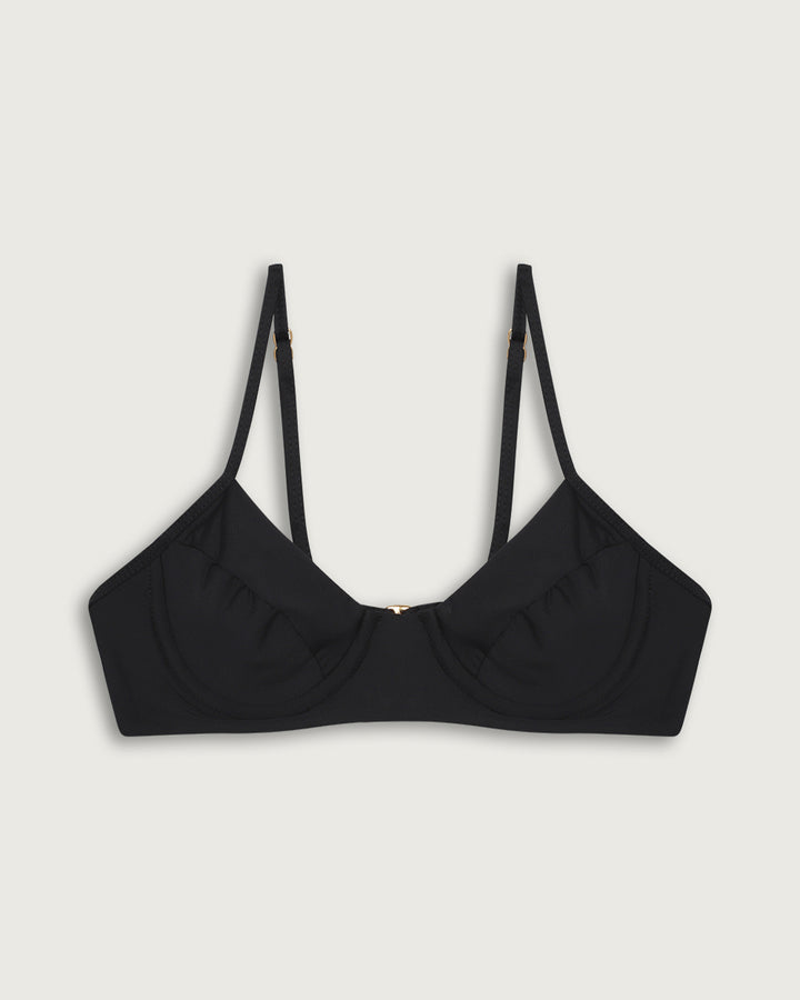 TOP LILIA CON ARCO SOLID BLACK