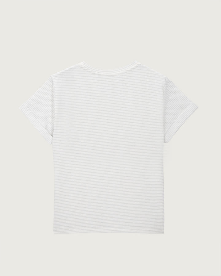 POLERA GRANADA LÍNEAS BRILLOS