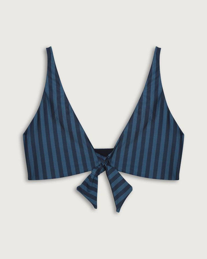 TOP CASCAIS NUDO AJUSTABLE BLUE STRIPES