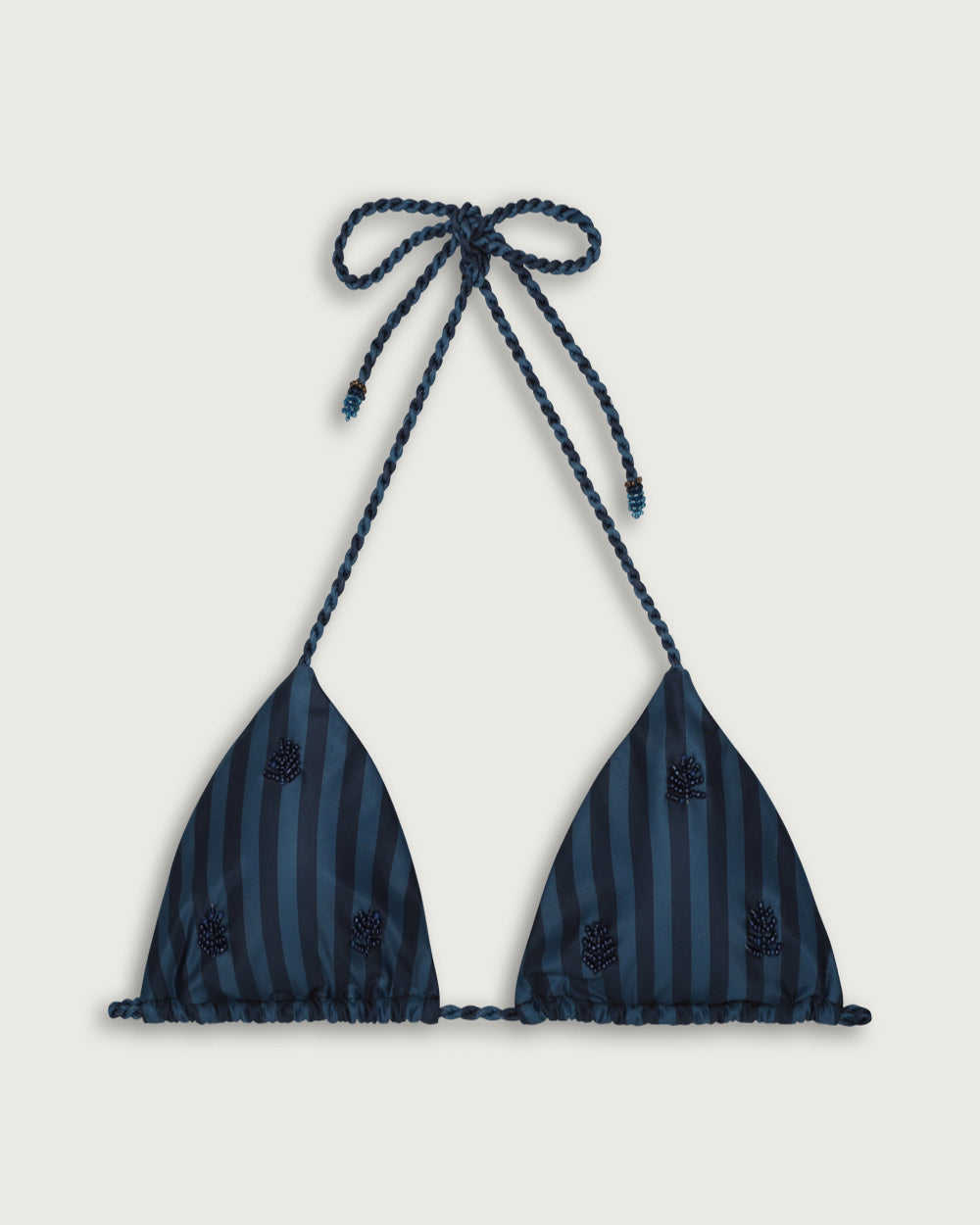 TOP SALINA TRIANGULOS BORDADO BLUE STRIPES