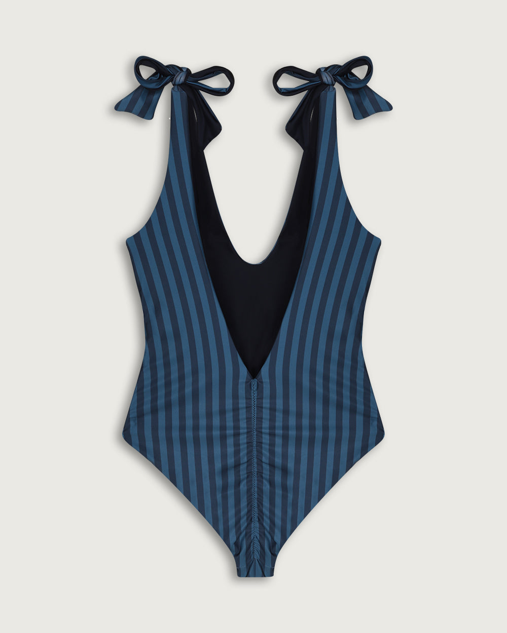 ONE PIECE CORAL BLUE STRIPES / NAVY
